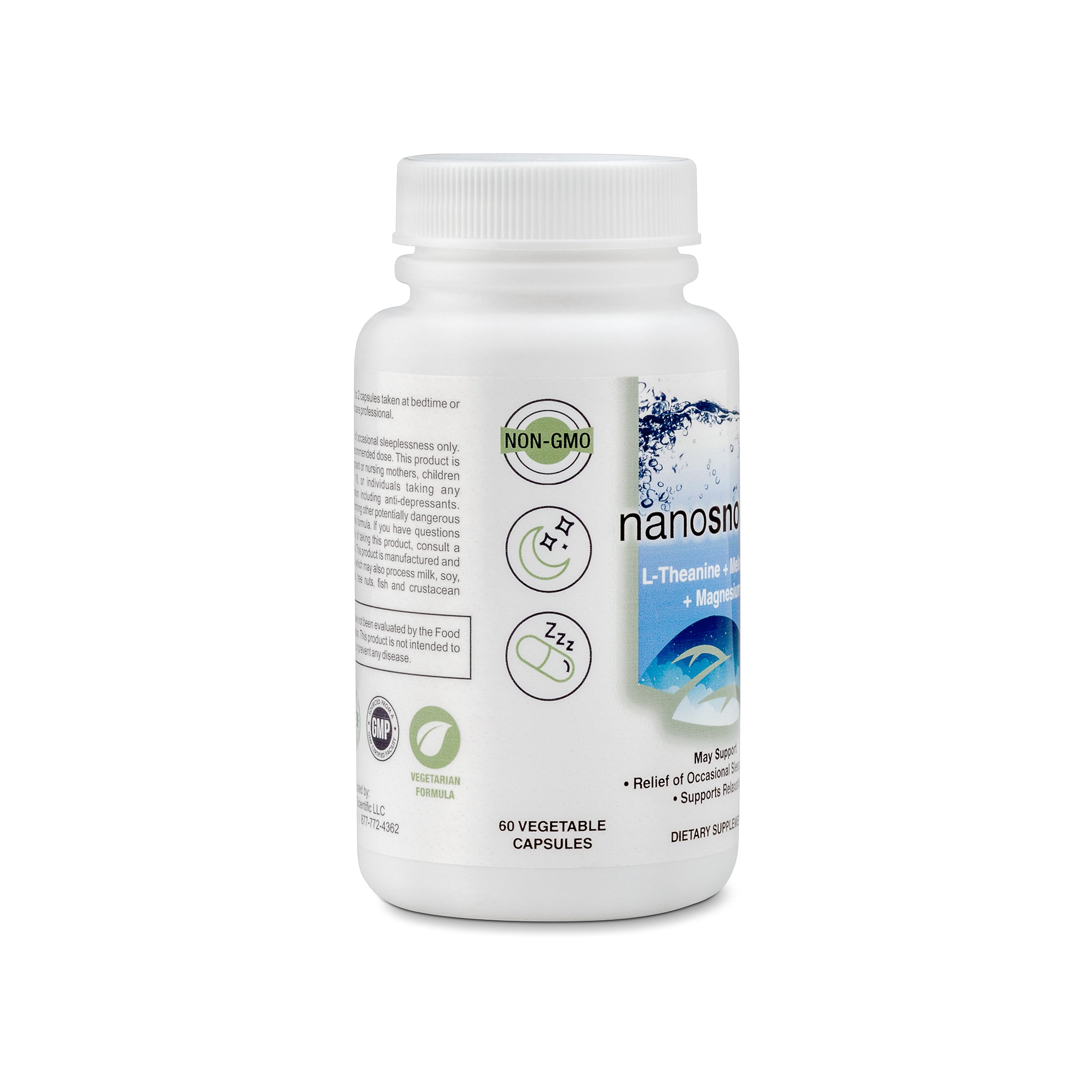 nanosnooze sleep support supplement capsule with l-theanine melatonin magnesium - benefits